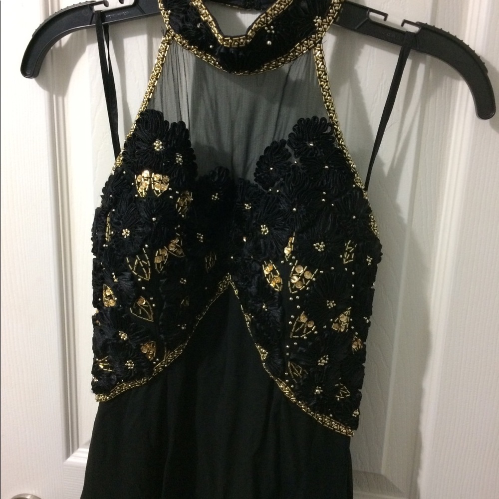 Alyce Black and Gold beaded Elegant evening dress - Picture 2 of 8